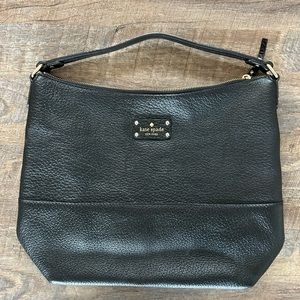 kate spade black pebbled leather purse authentic